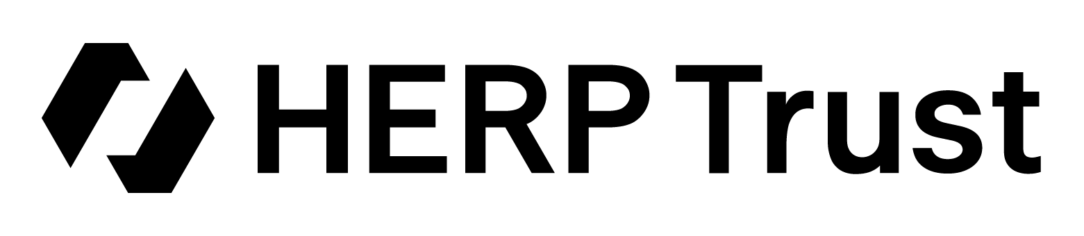リファレンスチェックサービス HERP Trust ロゴ 白